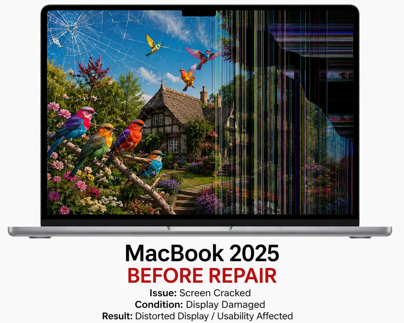 MacBook 2025 Screen Repair before